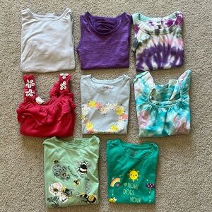 8 Pieces Of Girl Tops - Zara, Champion, All In Motion, Cat&Jack